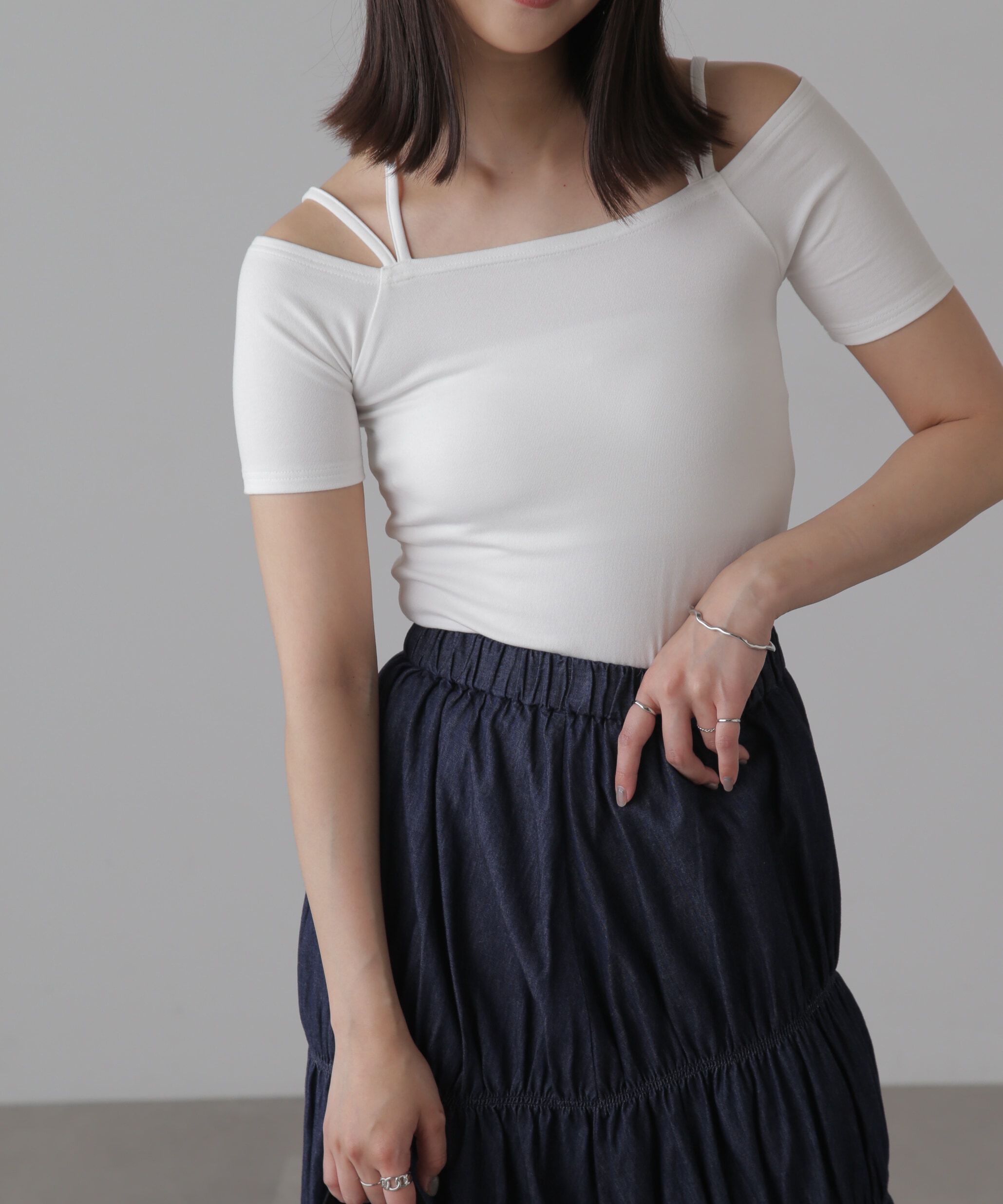  「オフショルホルターネックカットソー」|Tシャツ・カットソー|オフ