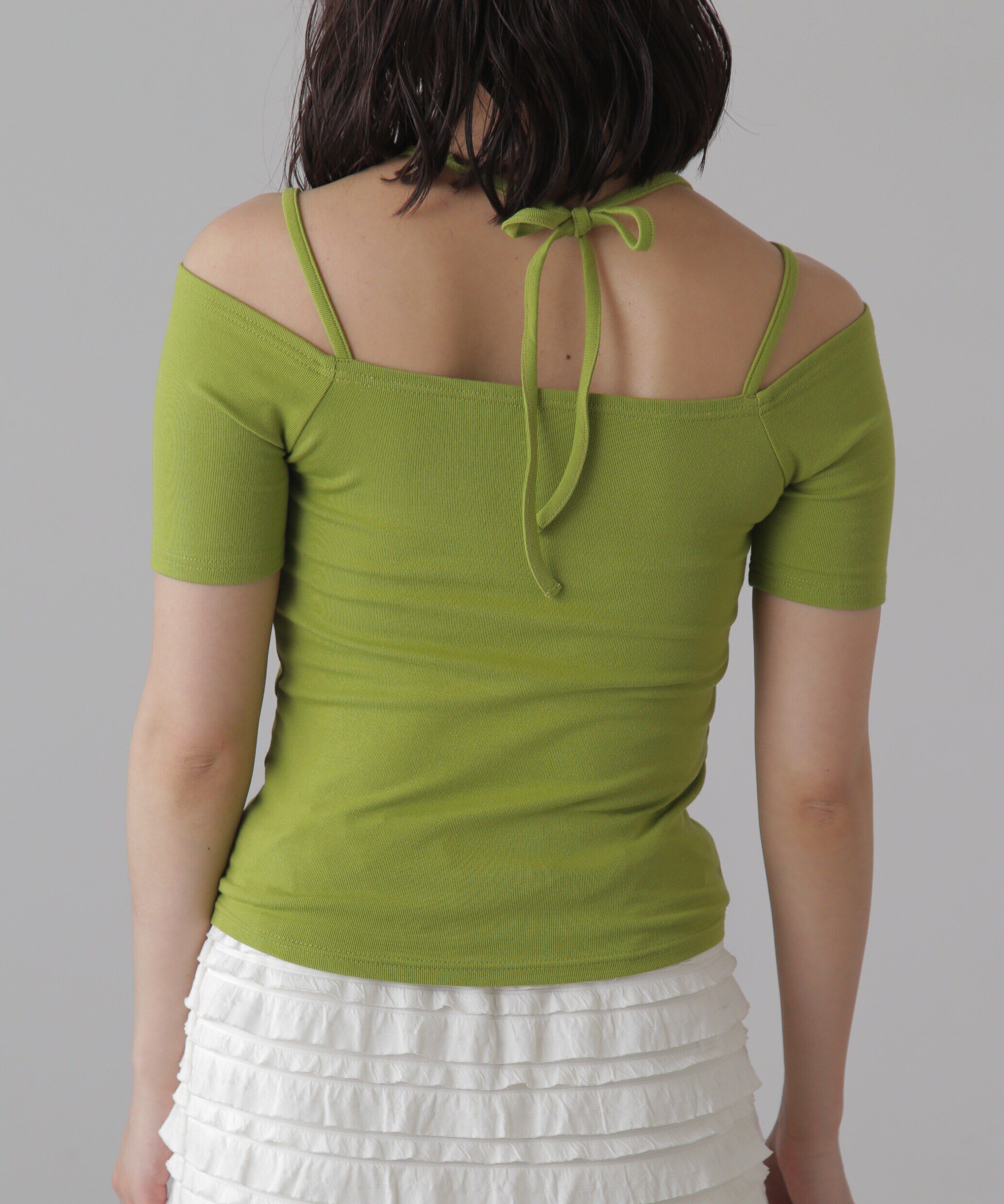  「オフショルホルターネックカットソー」|Tシャツ・カットソー|