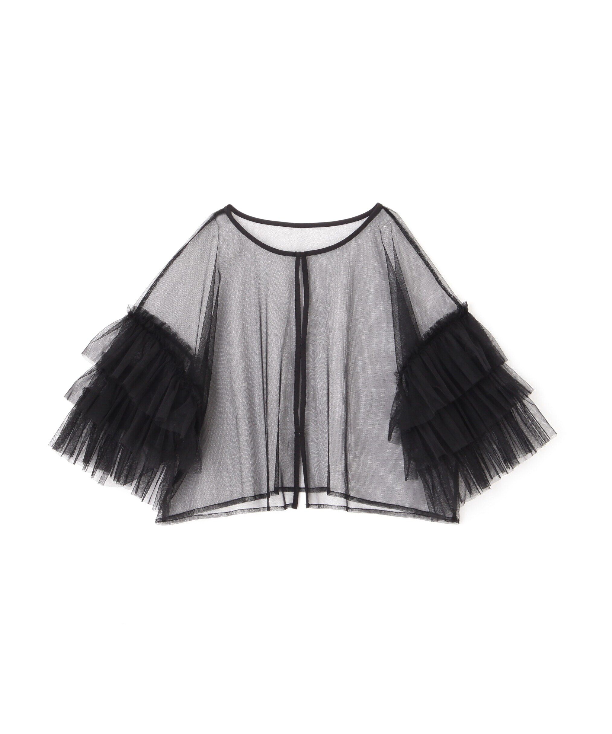  「前後2way袖フリルチュールブラウス」|シャツ・ブラウス|