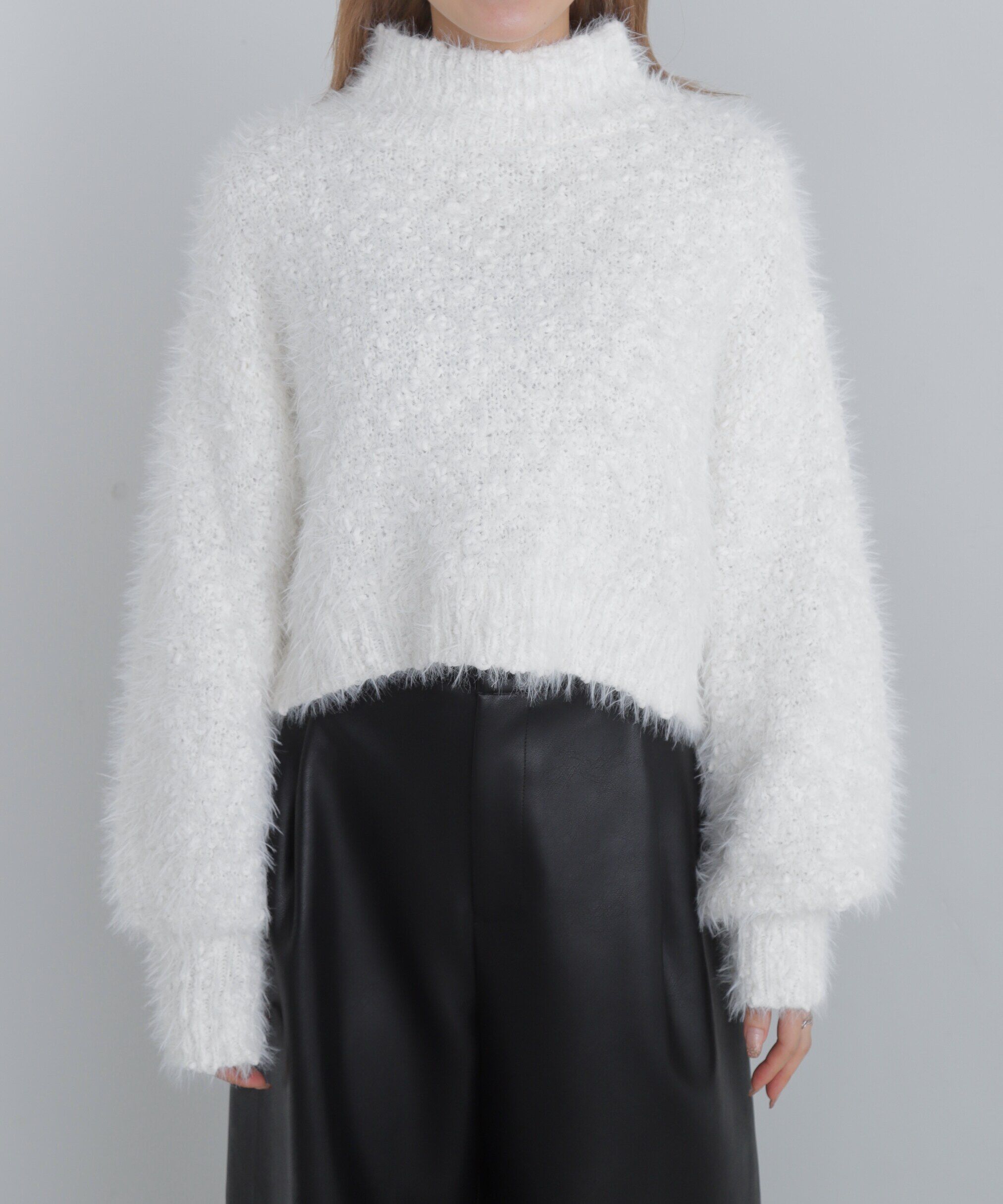  「フェザーモールポップコーンミックスニット」|ニット・セーター|