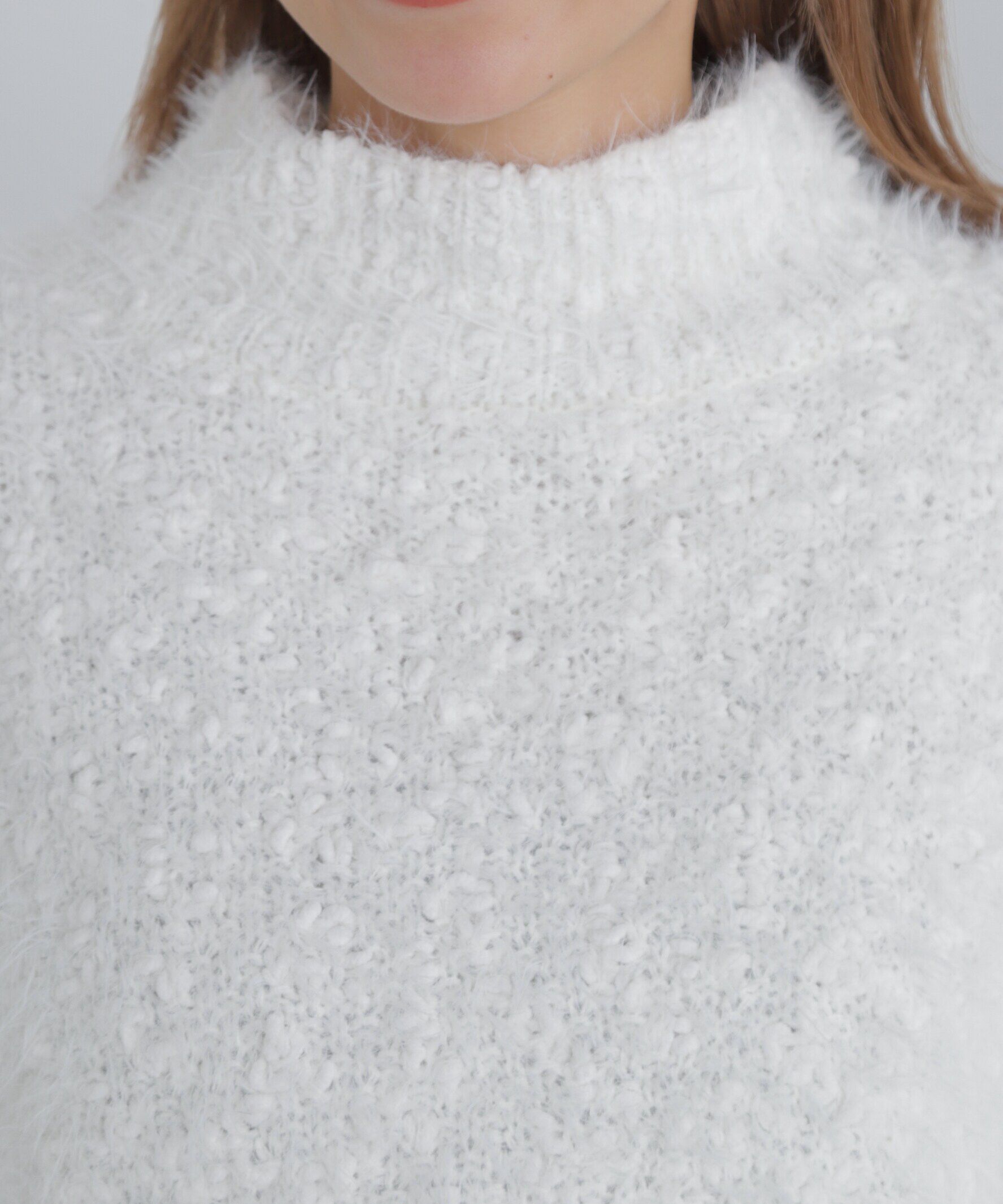  「フェザーモールポップコーンミックスニット」|ニット・セーター|