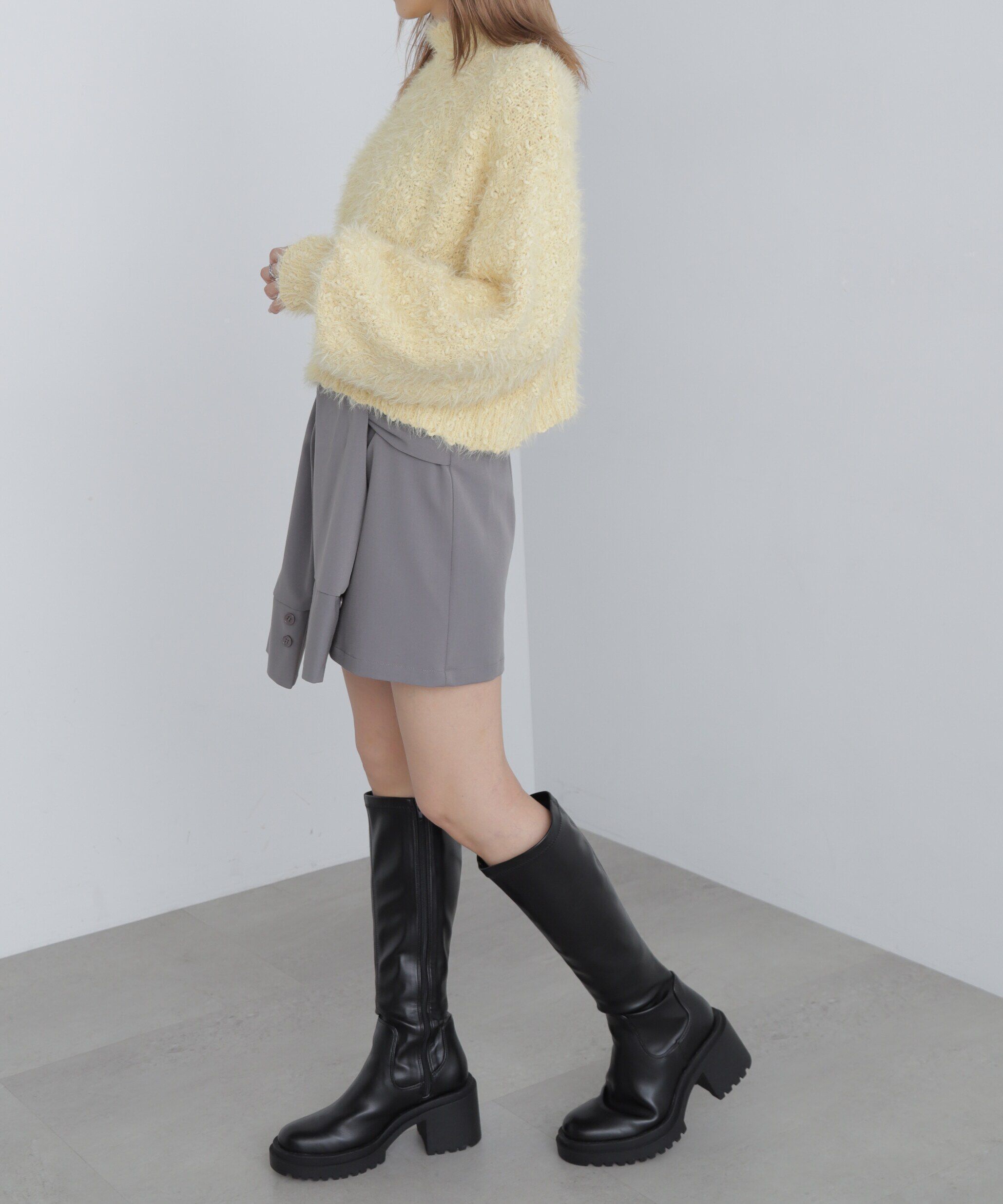  「フェザーモールポップコーンミックスニット」|ニット・セーター|