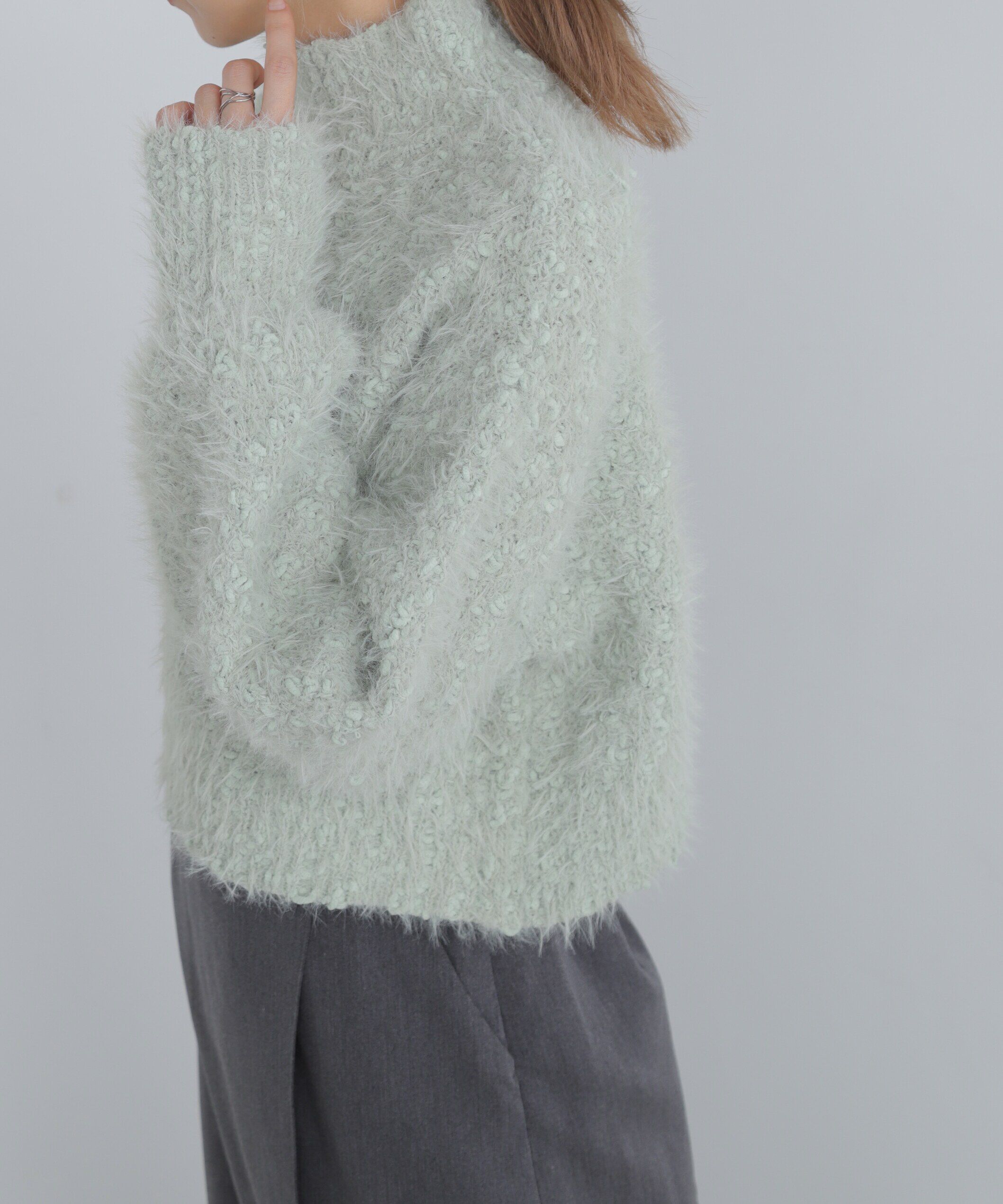  「フェザーモールポップコーンミックスニット」|ニット・セーター|