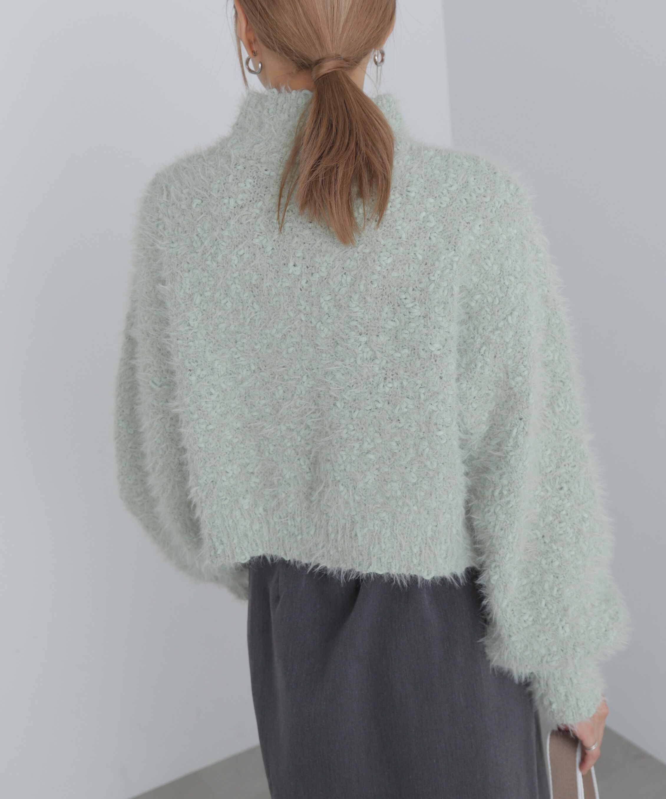  「フェザーモールポップコーンミックスニット」|ニット・セーター|