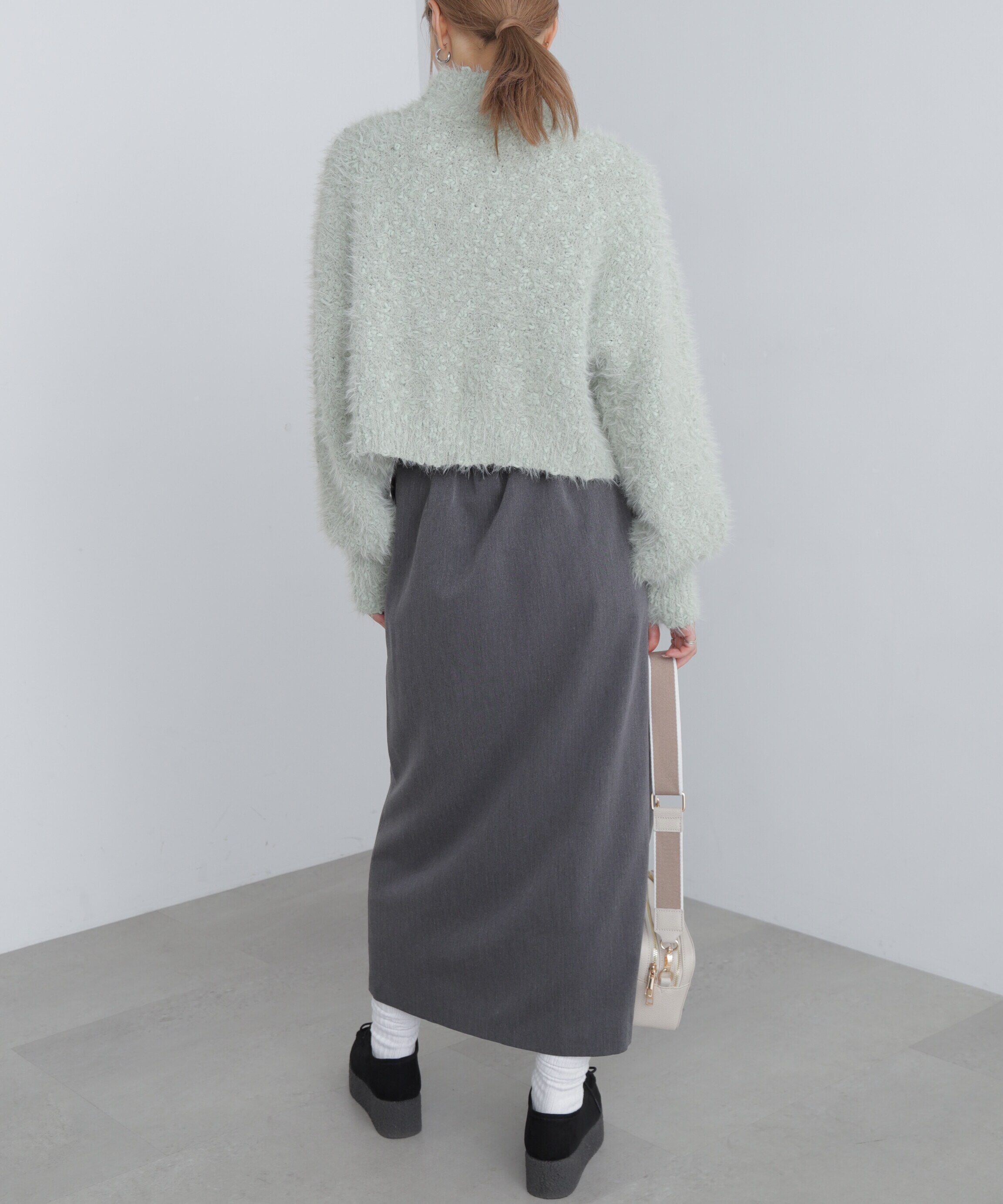  「フェザーモールポップコーンミックスニット」|ニット・セーター|