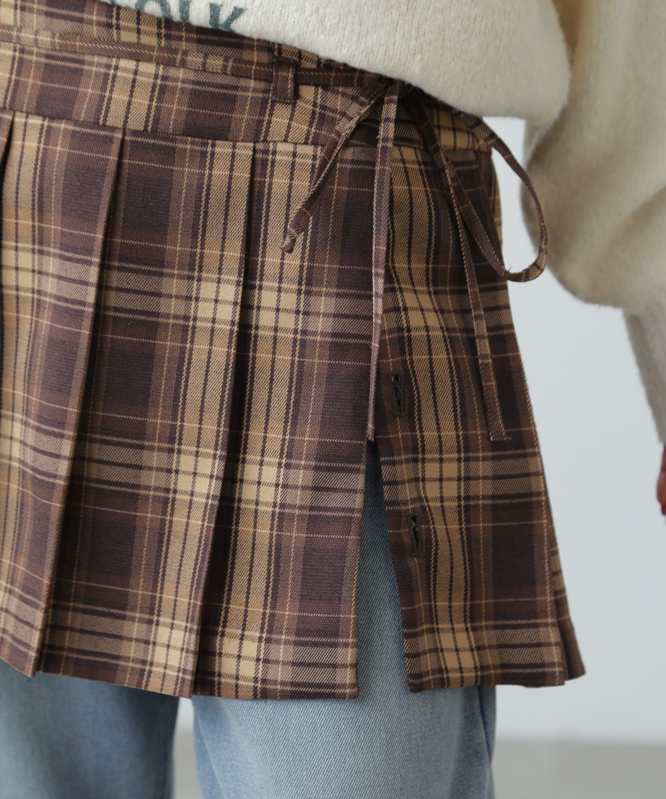  「ラッププリーツミニスカート」|スカート|