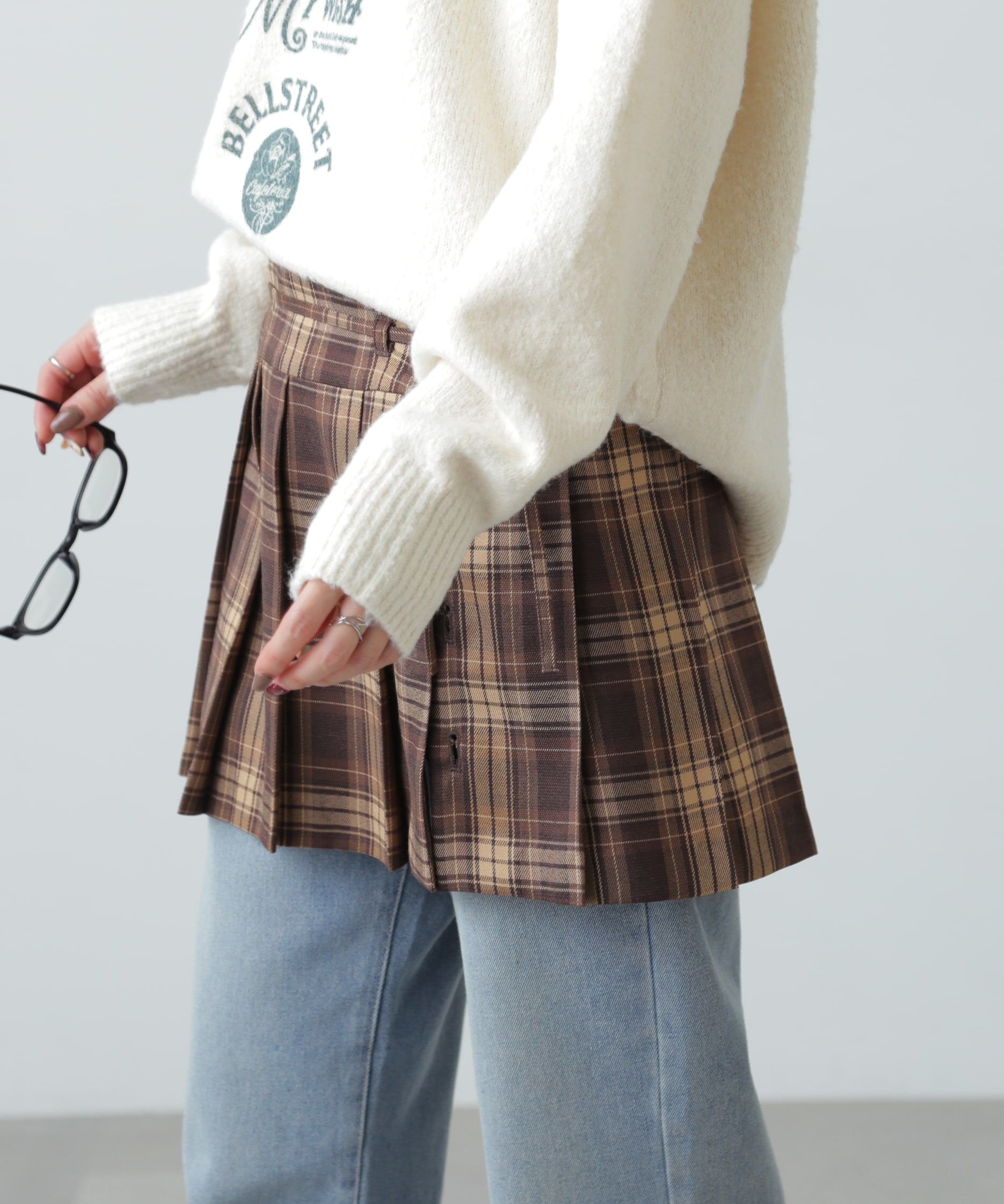  「ラッププリーツミニスカート」|スカート|