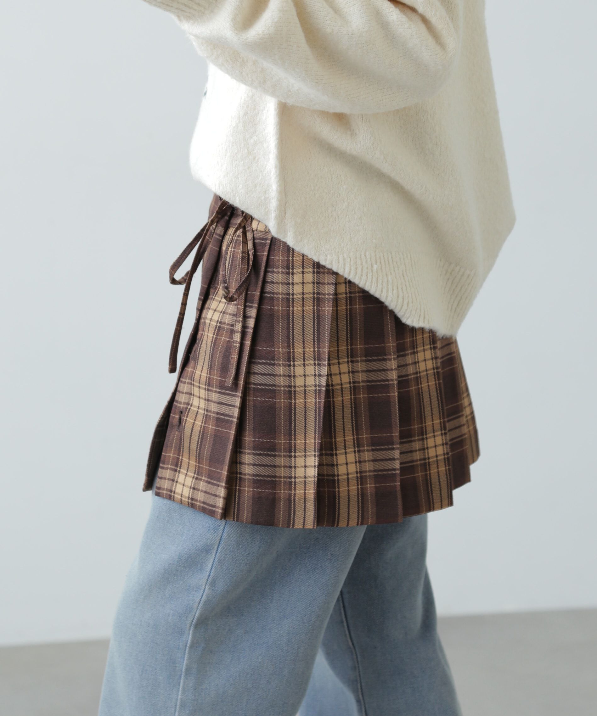  「ラッププリーツミニスカート」|スカート|