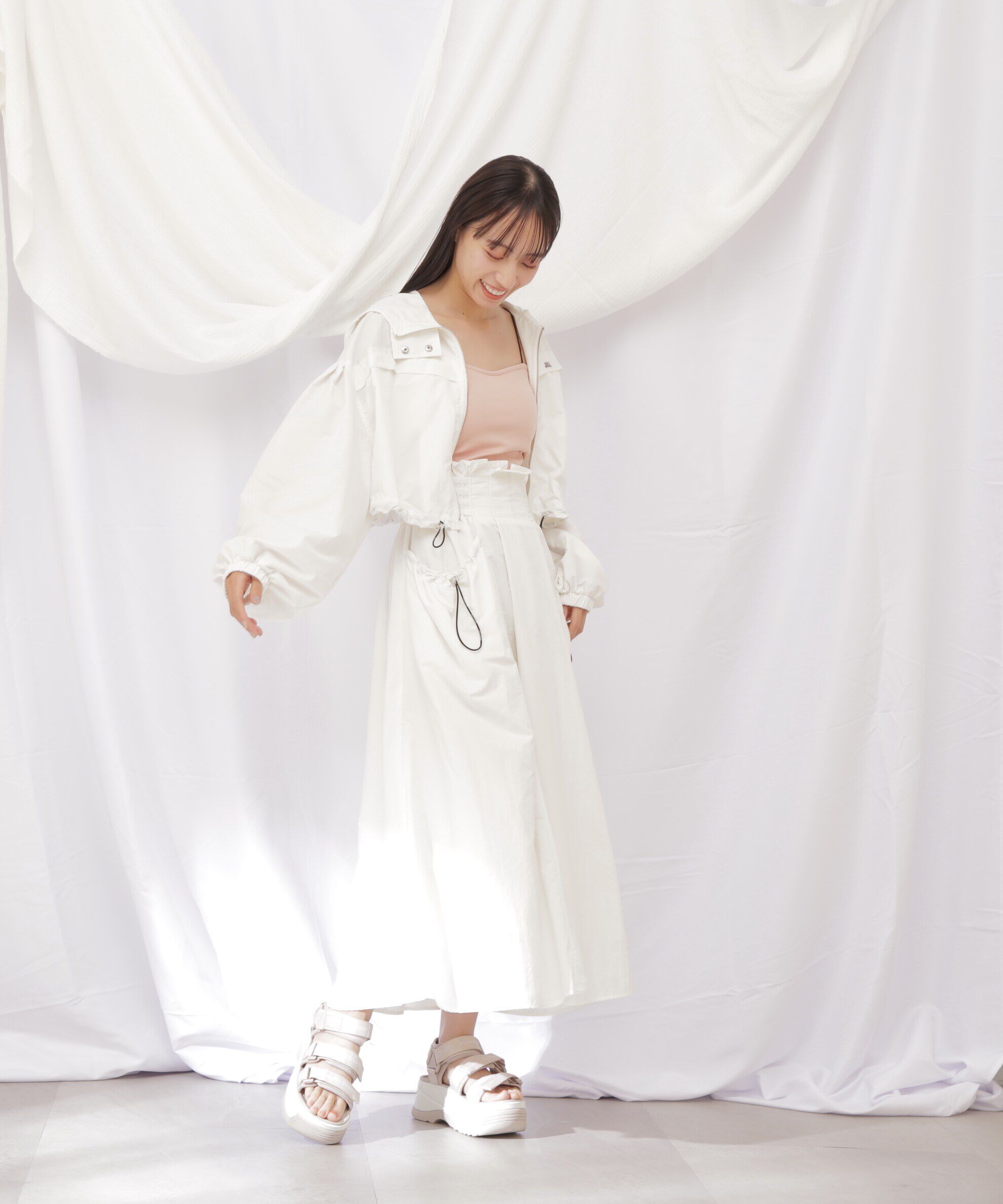  「◇ナイロンハイウエストフレアスカート」|スカート|