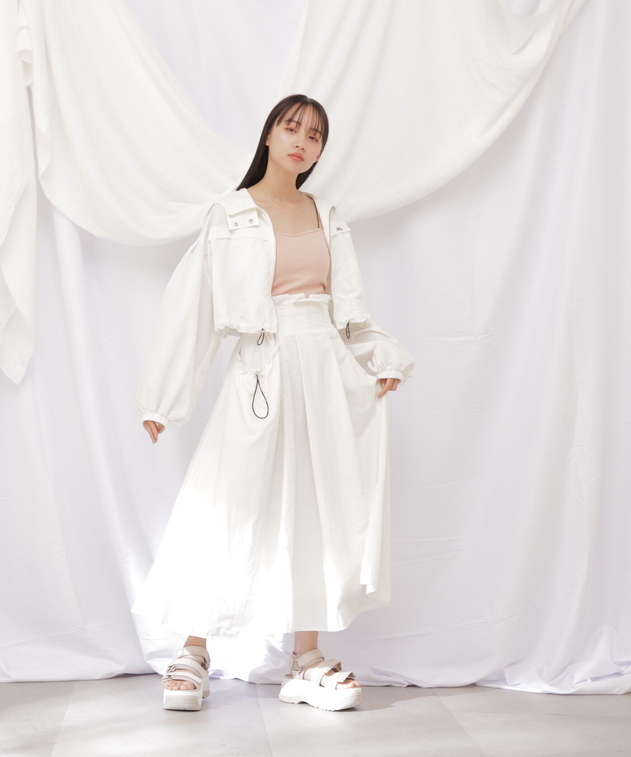  「◇ナイロンハイウエストフレアスカート」|スカート|