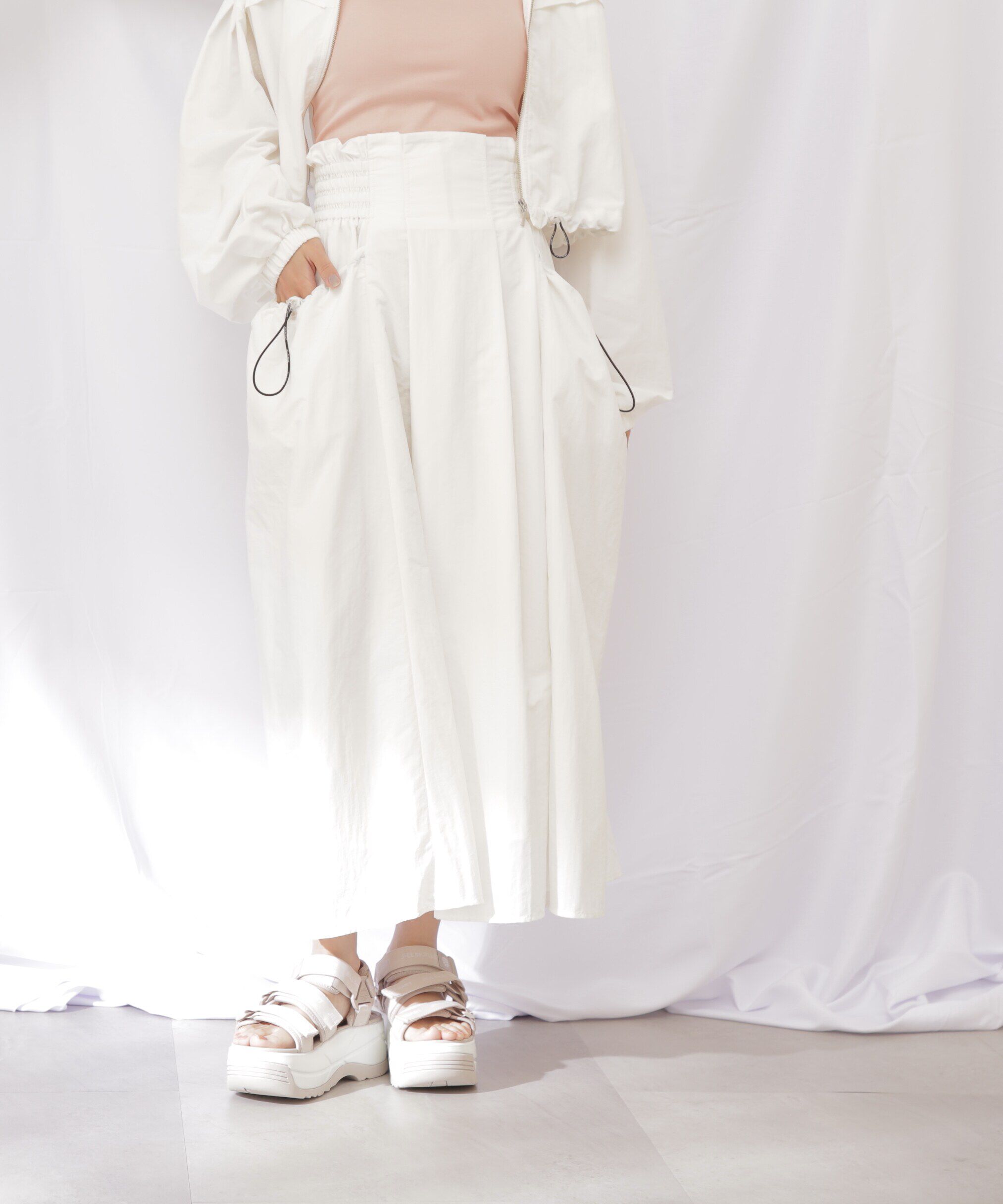  「◇ナイロンハイウエストフレアスカート」|スカート|