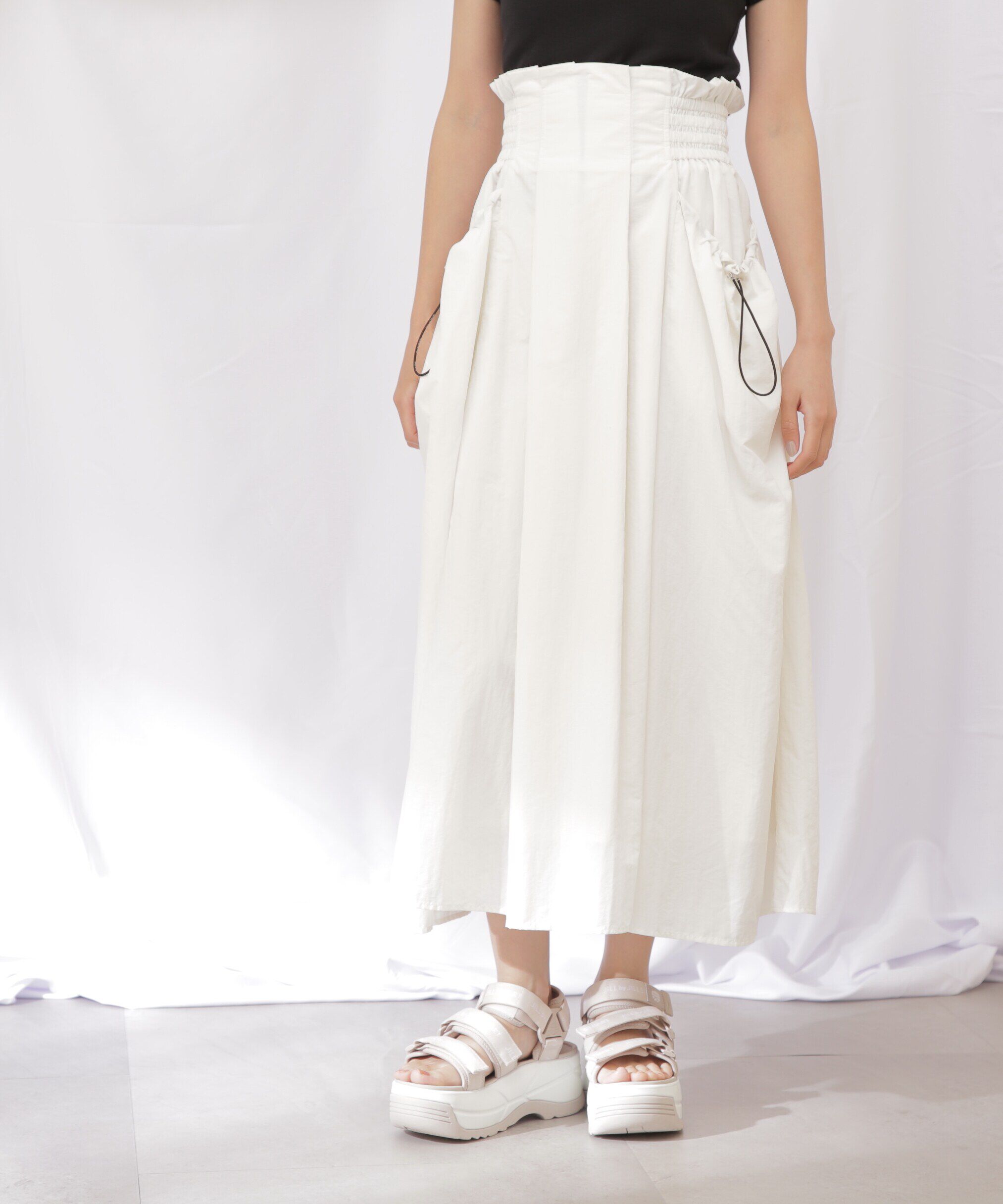  「◇ナイロンハイウエストフレアスカート」|スカート|