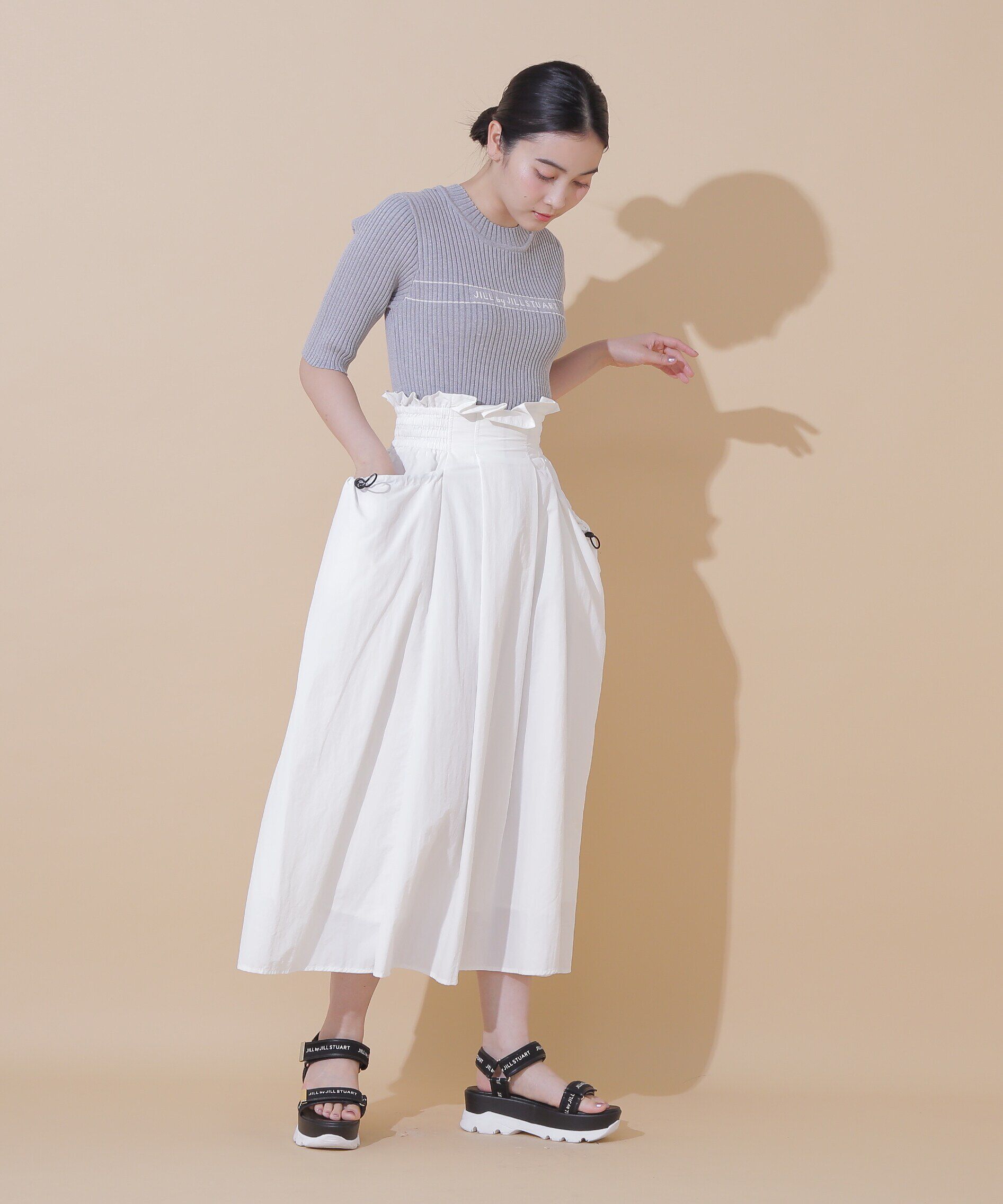  「◇ナイロンハイウエストフレアスカート」|スカート|