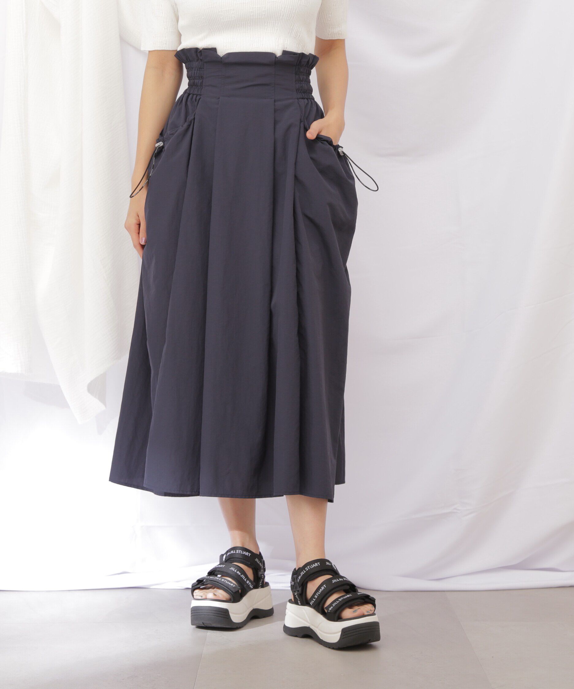  「◇ナイロンハイウエストフレアスカート」|スカート|