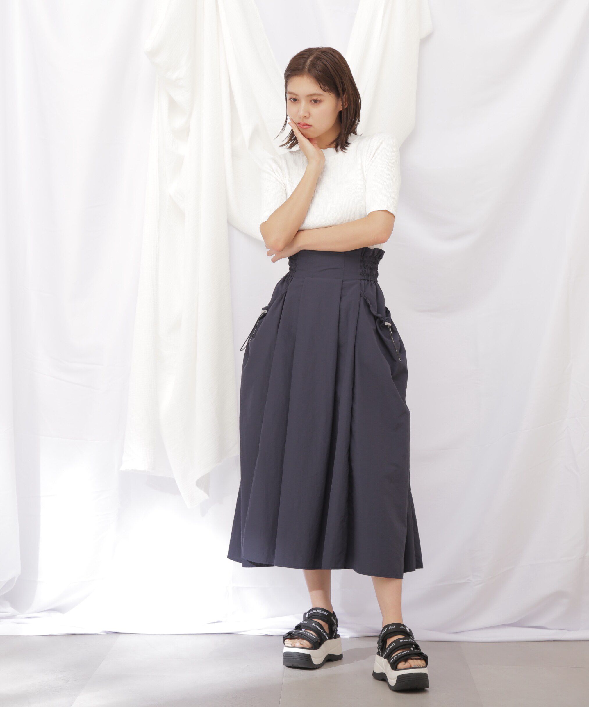  「◇ナイロンハイウエストフレアスカート」|スカート|