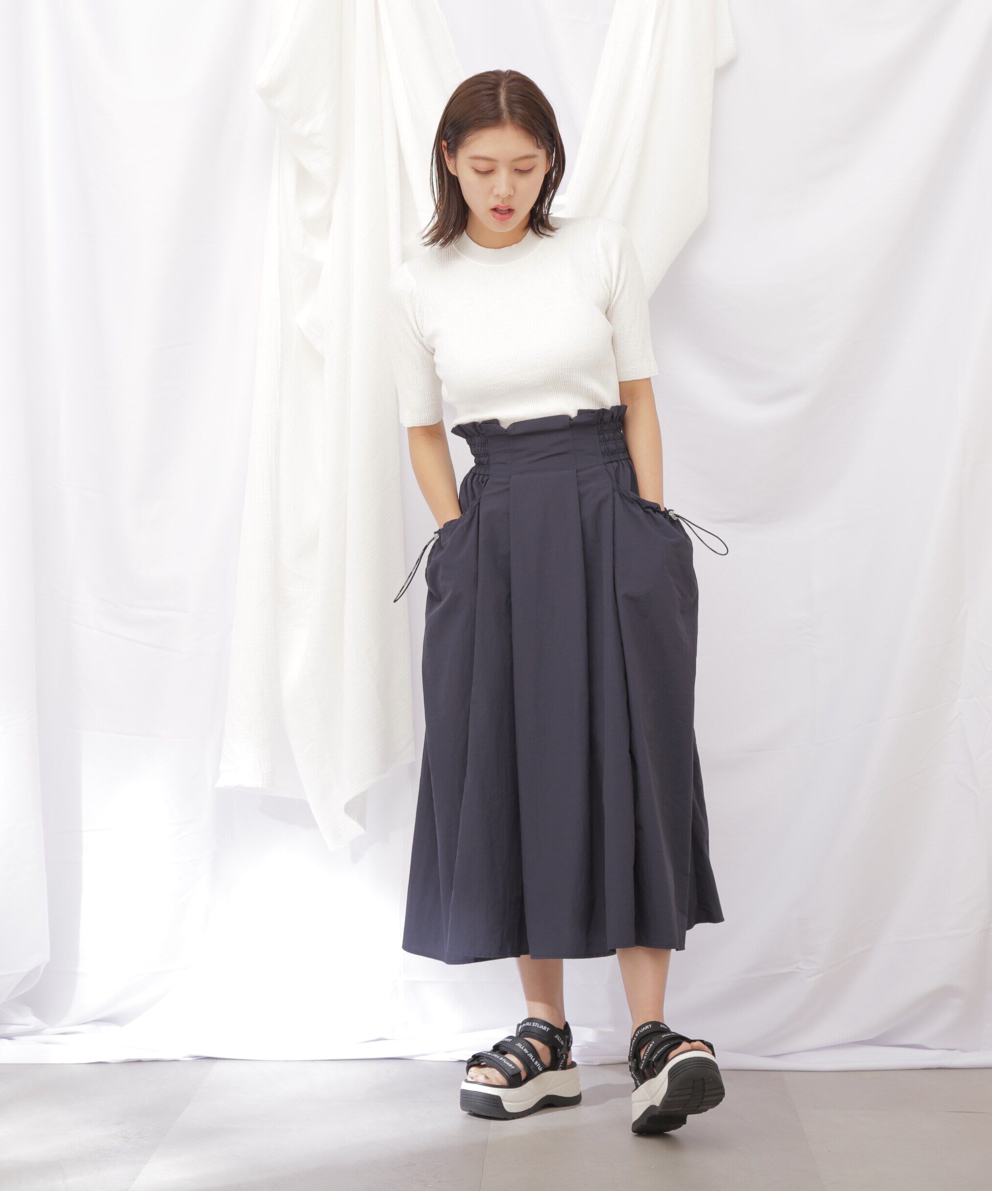  「◇ナイロンハイウエストフレアスカート」|スカート|