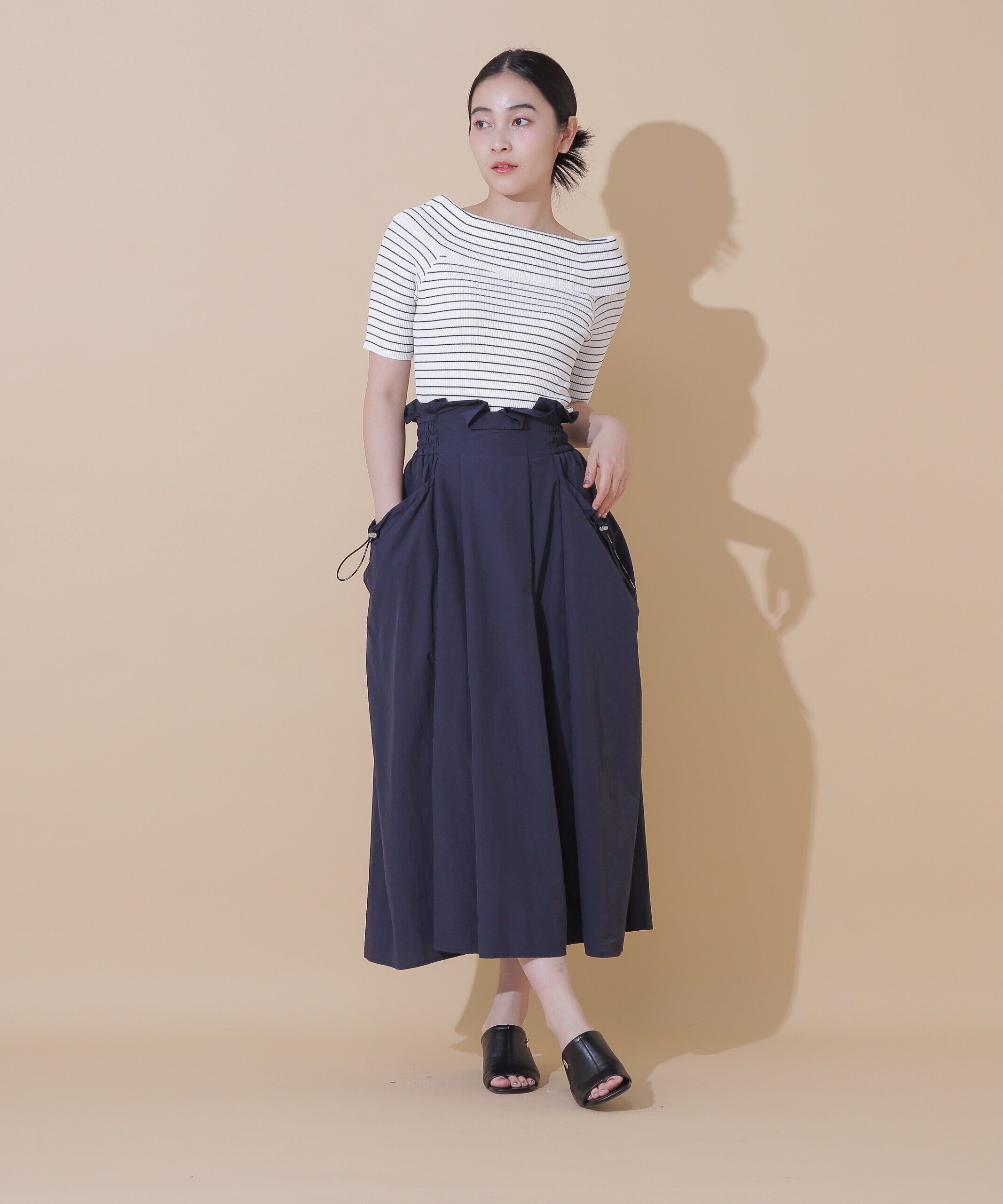  「◇ナイロンハイウエストフレアスカート」|スカート|