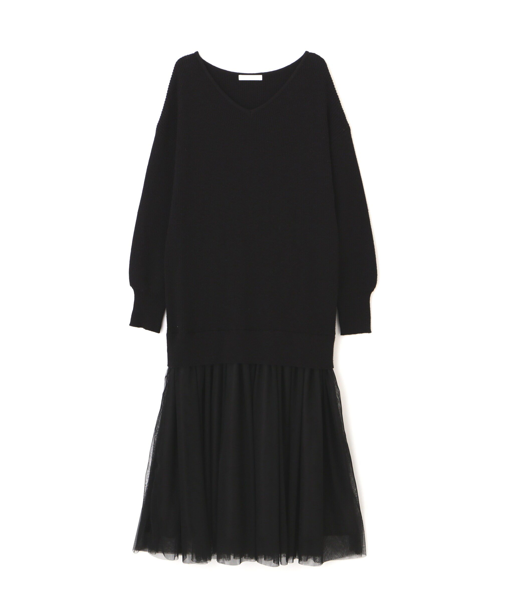 PROPORTION BODY DRESSING「裾チュールロングニットワンピース　24AW」|ワンピース|