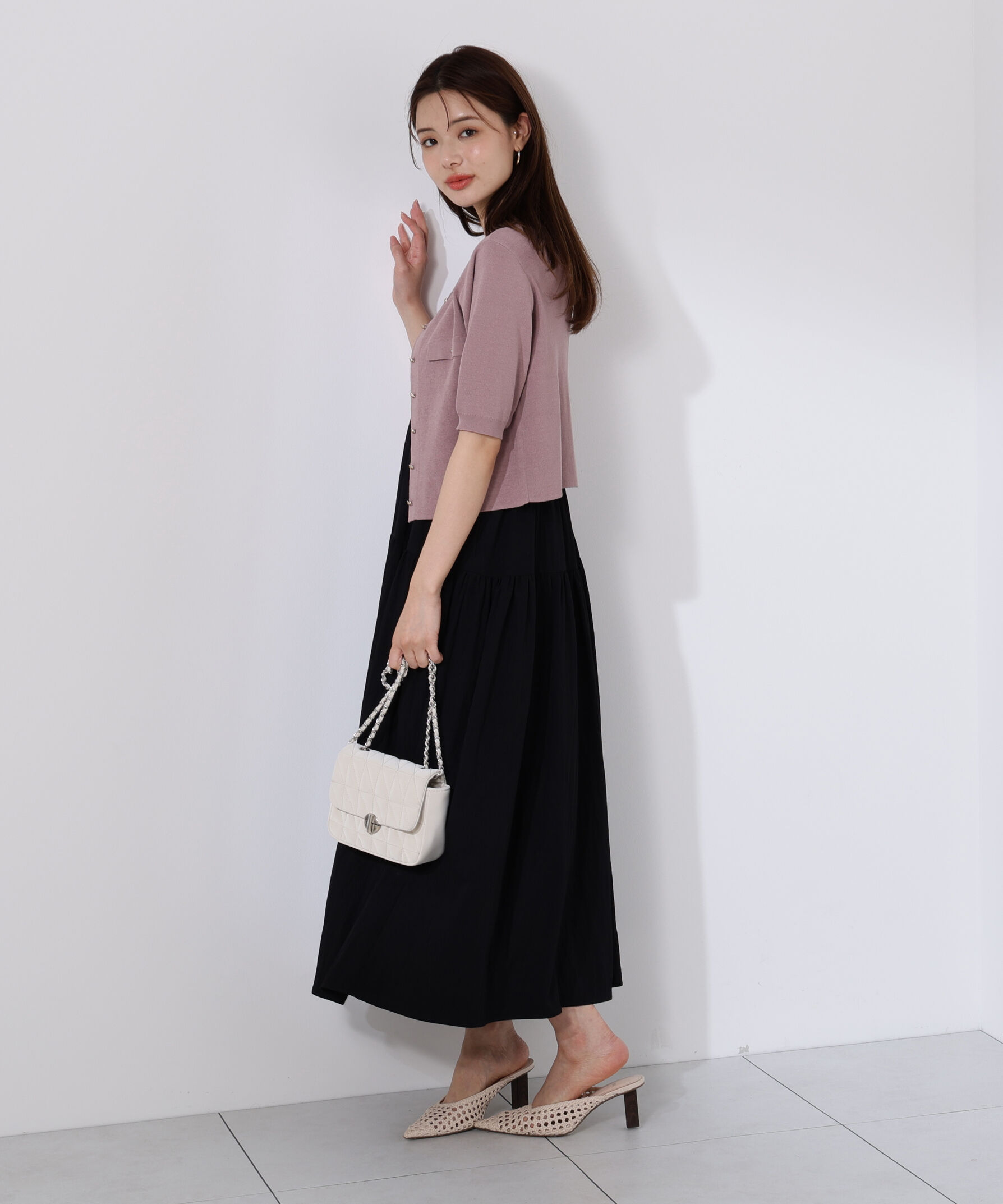 PROPORTION BODY DRESSING「バックリボンティアードワンピース」|ワンピース|