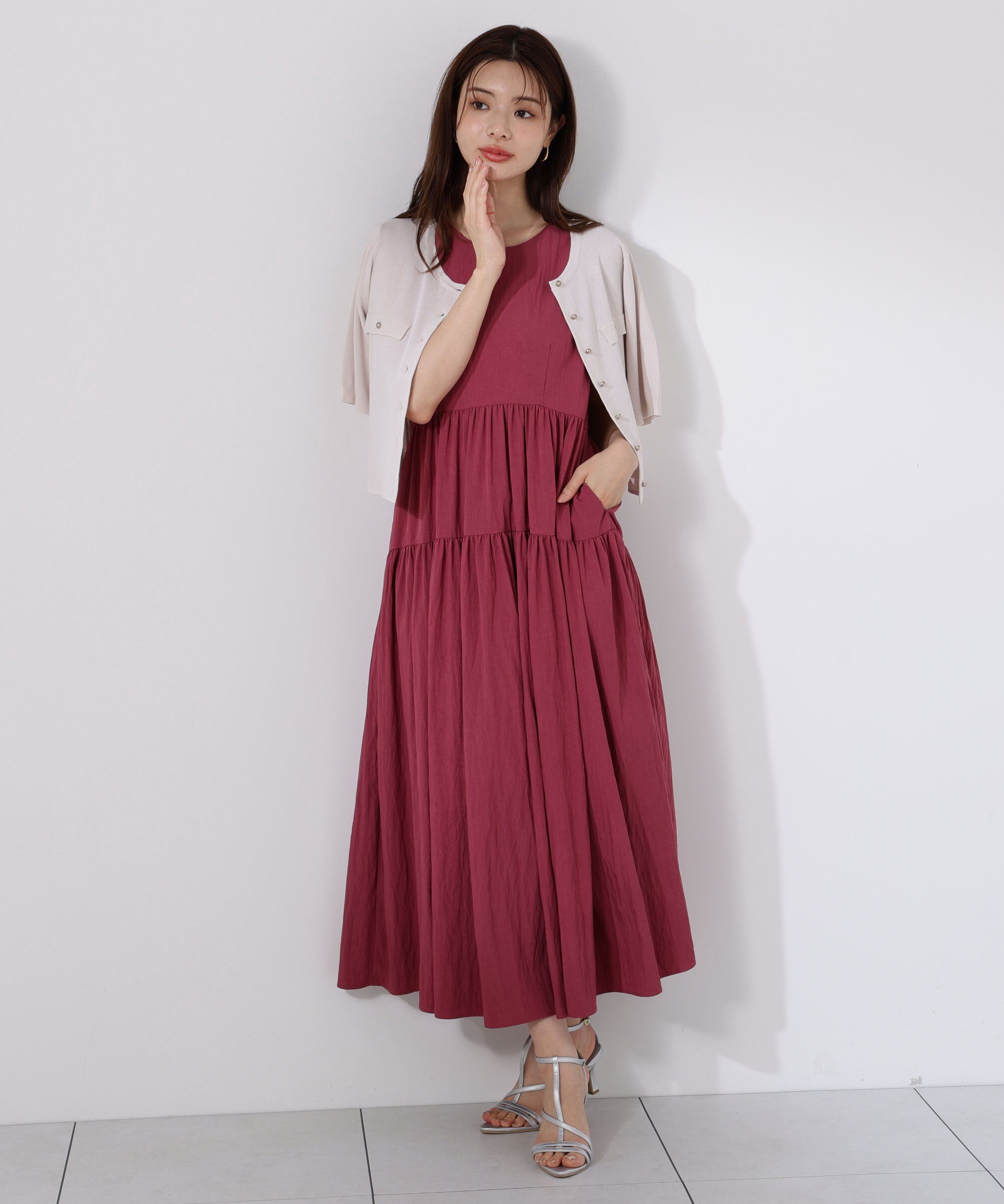 PROPORTION BODY DRESSING「バックリボンティアードワンピース」|ワンピース|