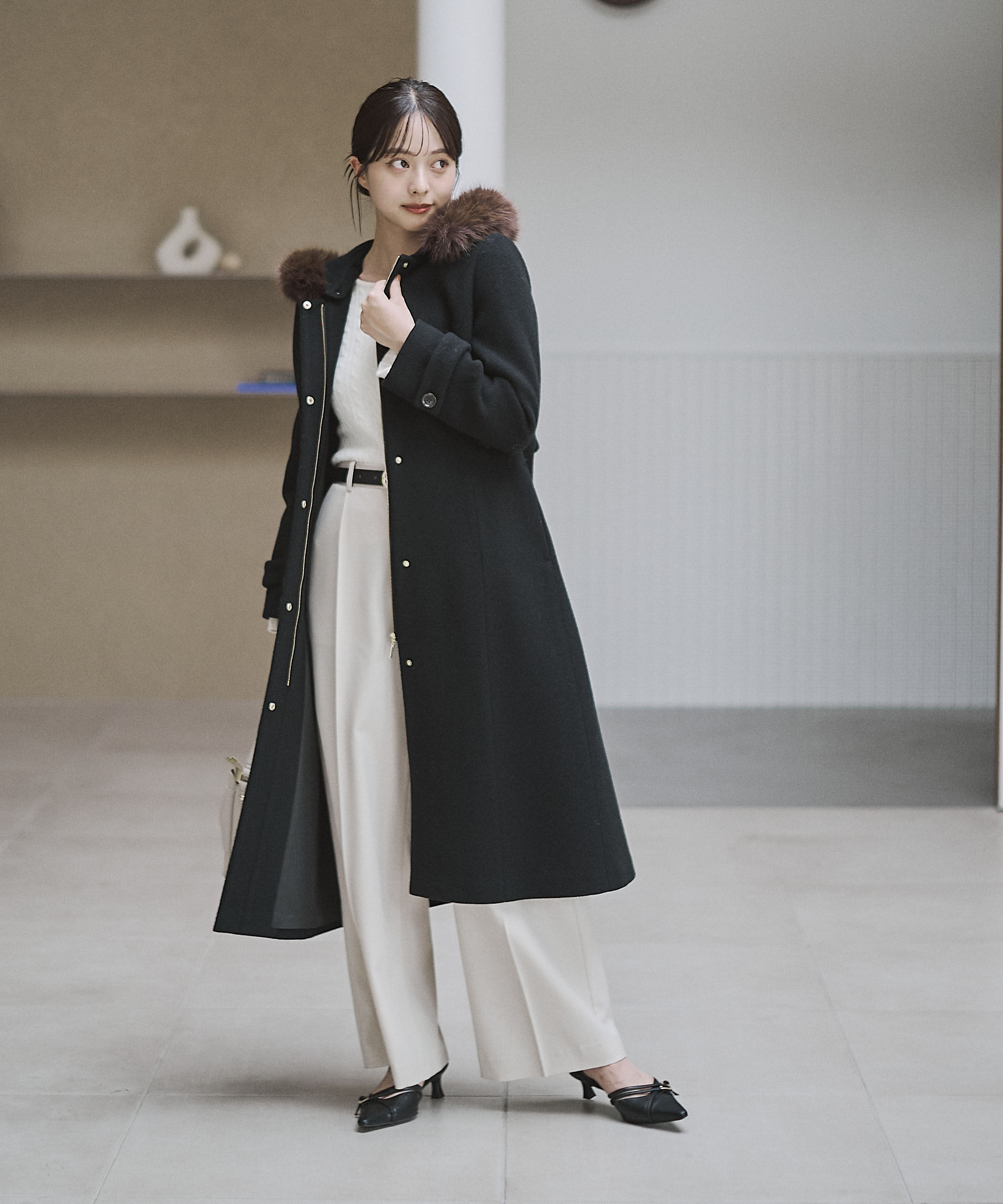 モッサフードフェイクファーロングコート 25AW（PROPORTION BODY