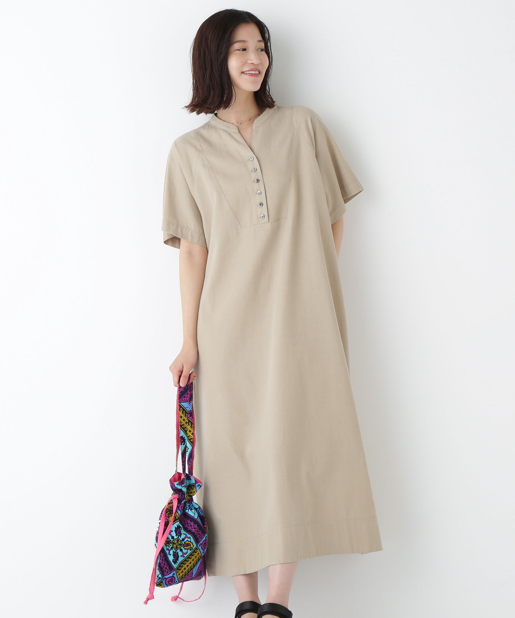  「◆ライトオンスデニムワンピース」|ワンピース|ベージュ