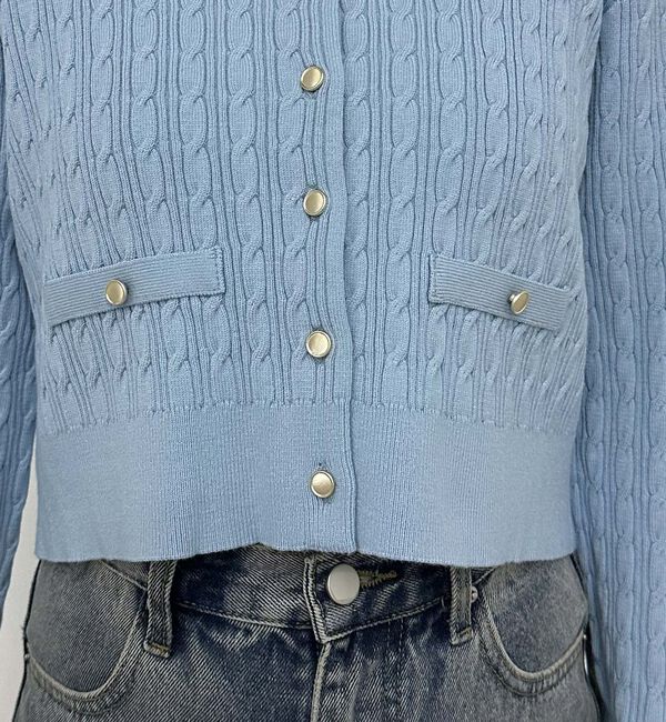 archives「細ケーブルニットカーディガン」|カーディガン|