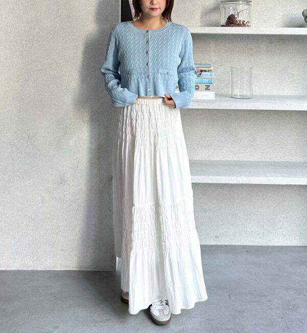 archives「細ケーブルニットカーディガン」|カーディガン|