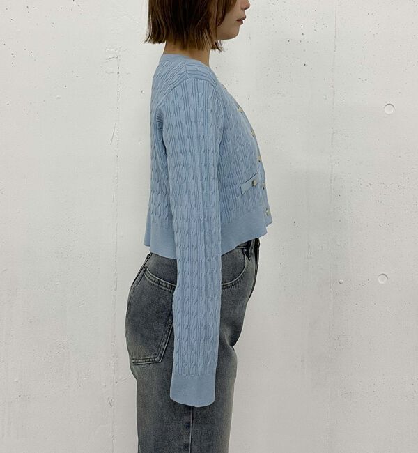 archives「細ケーブルニットカーディガン」|カーディガン|