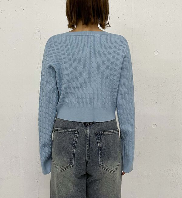 archives「細ケーブルニットカーディガン」|カーディガン|