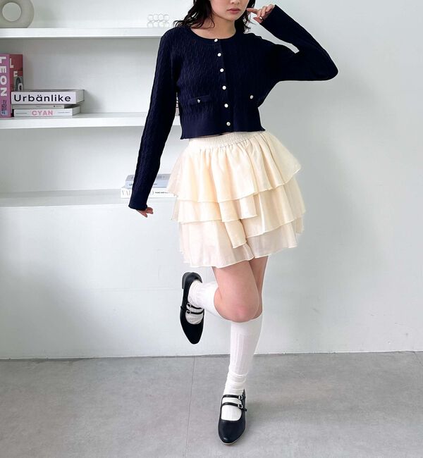 archives「細ケーブルニットカーディガン」|カーディガン|