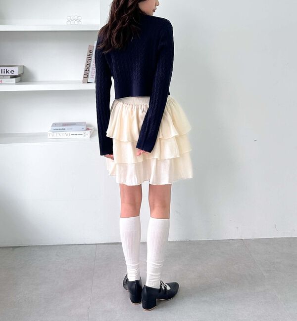 archives「細ケーブルニットカーディガン」|カーディガン|