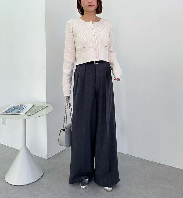 archives「細ケーブルニットカーディガン」|カーディガン|