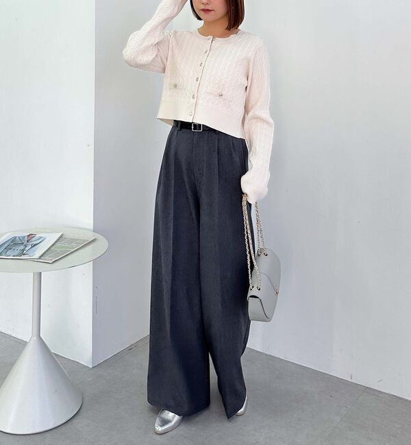 archives「細ケーブルニットカーディガン」|カーディガン|