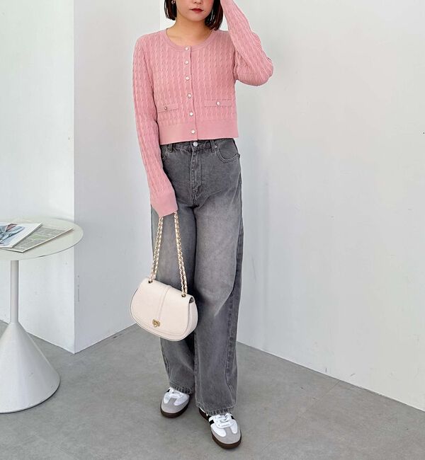 archives「細ケーブルニットカーディガン」|カーディガン|