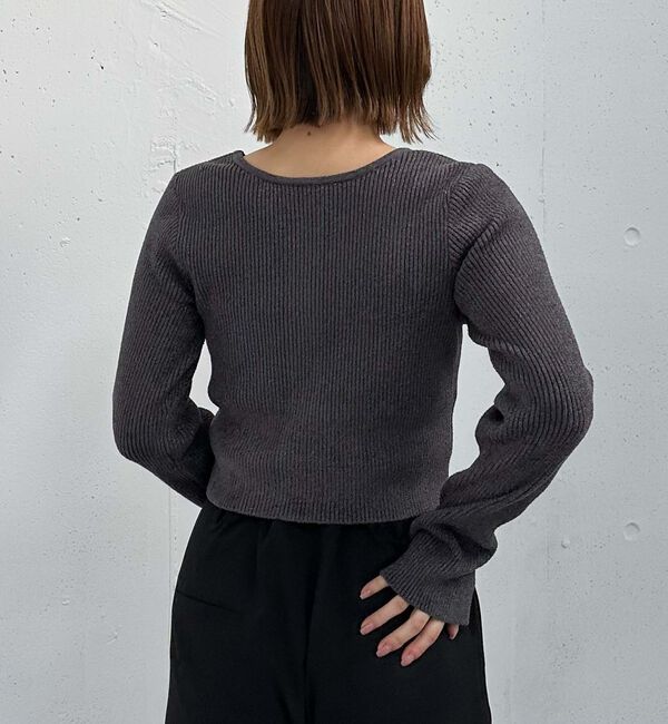 archives「ラメモールＷｚｉｐリブニット」|カーディガン|