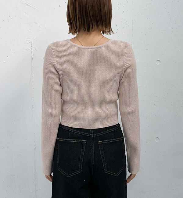 archives「ラメモールＷｚｉｐリブニット」|カーディガン|