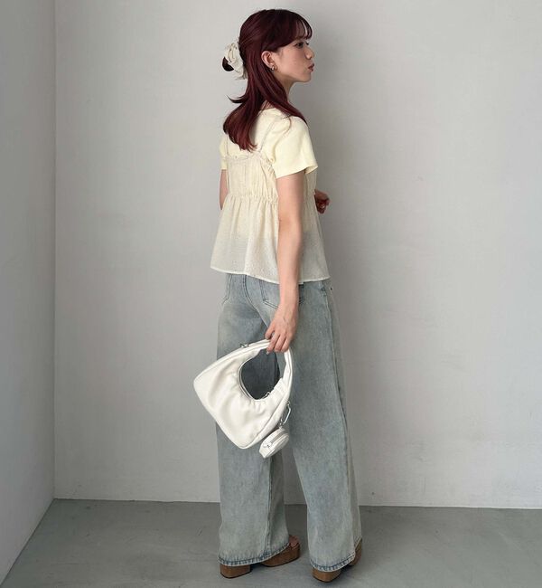 archives「シュシュ付花柄キャミ&times;リブＴＯＰＳＳＥＴ」|カーディガン|