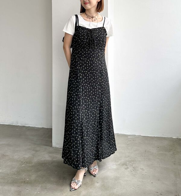 archives「花柄ビスチェ切替キャミワンピース」|ワンピース|