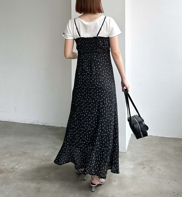 archives「花柄ビスチェ切替キャミワンピース」|ワンピース|