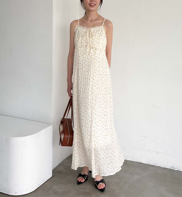 archives「花柄ビスチェ切替キャミワンピース」|ワンピース|