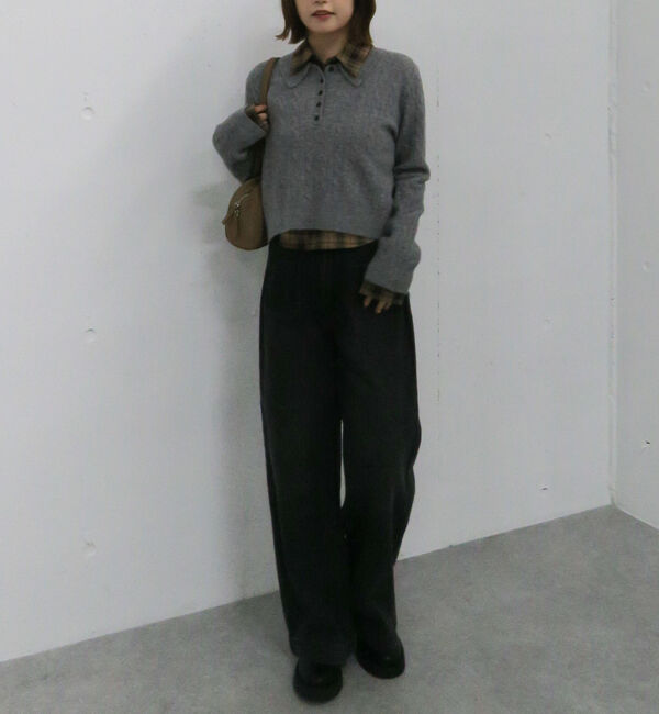 archives「ケーブルポロニット&times;シャツセット」|カーディガン|