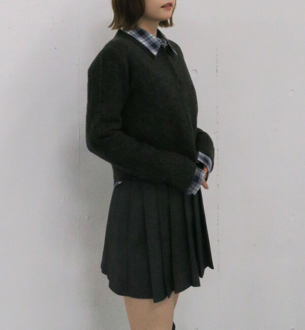 archives「ケーブルポロニット&times;シャツセット」|カーディガン|