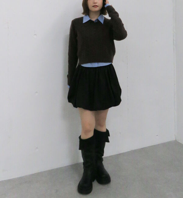 archives「ケーブルポロニット&times;シャツセット」|カーディガン|