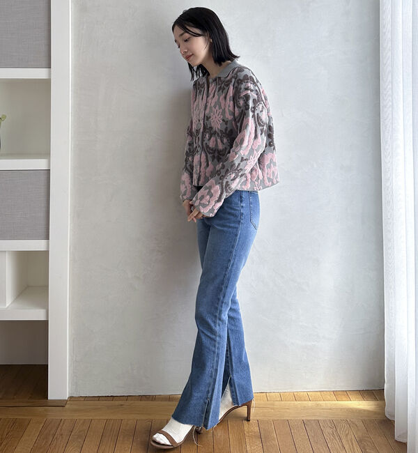 Doux archives「ボタニカルジャガードニット」|カーディガン|