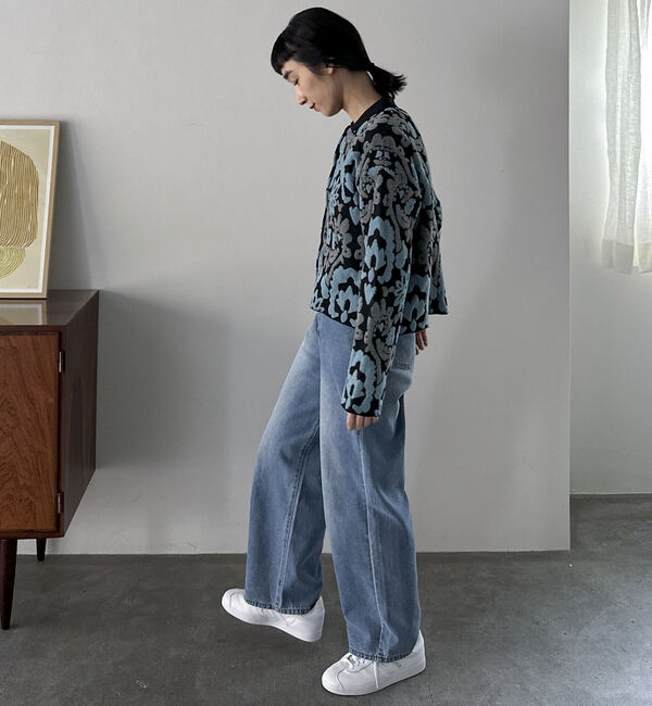 Doux archives「ボタニカルジャガードニット」|カーディガン|