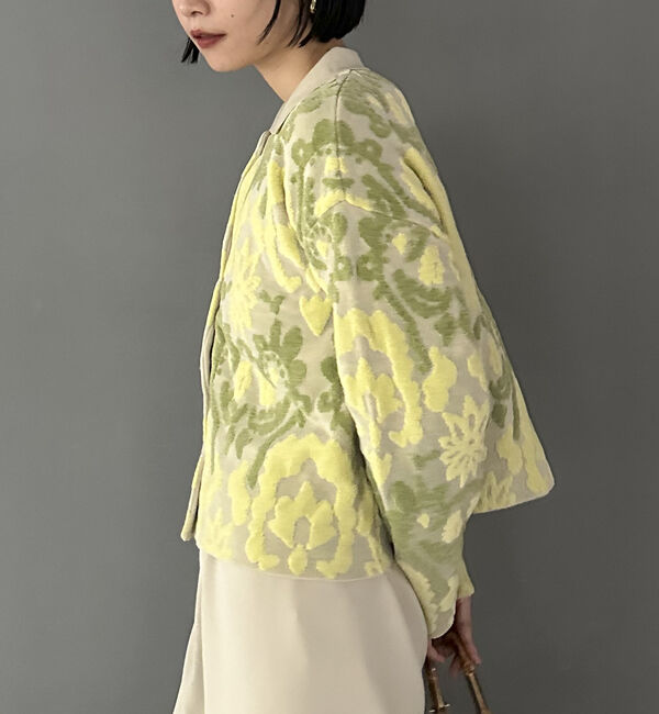 Doux archives「ボタニカルジャガードニット」|カーディガン|