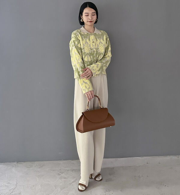 Doux archives「ボタニカルジャガードニット」|カーディガン|