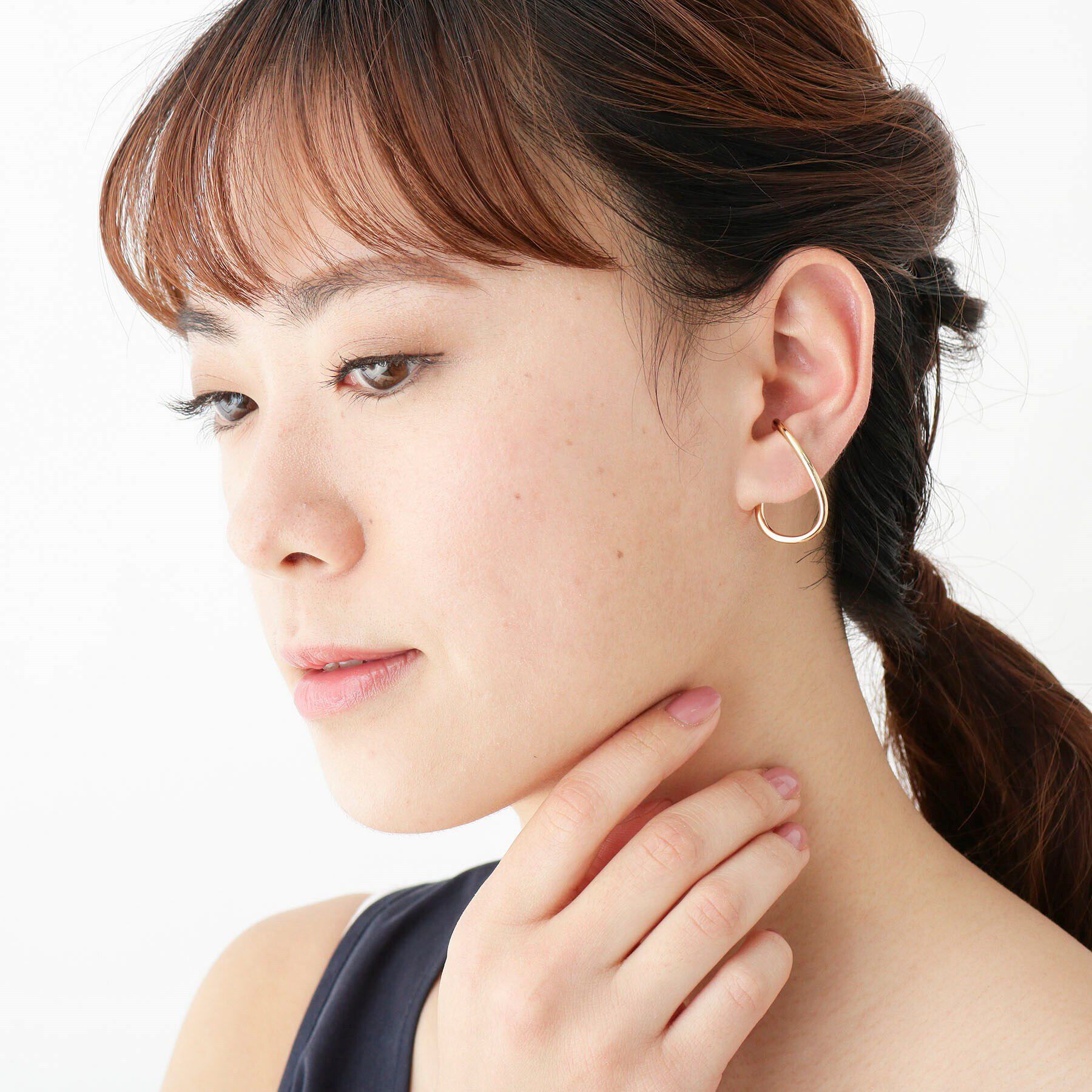 COCOSHNIK「シルバー ラップイヤーカフ（左耳用） GP」|イヤリング|