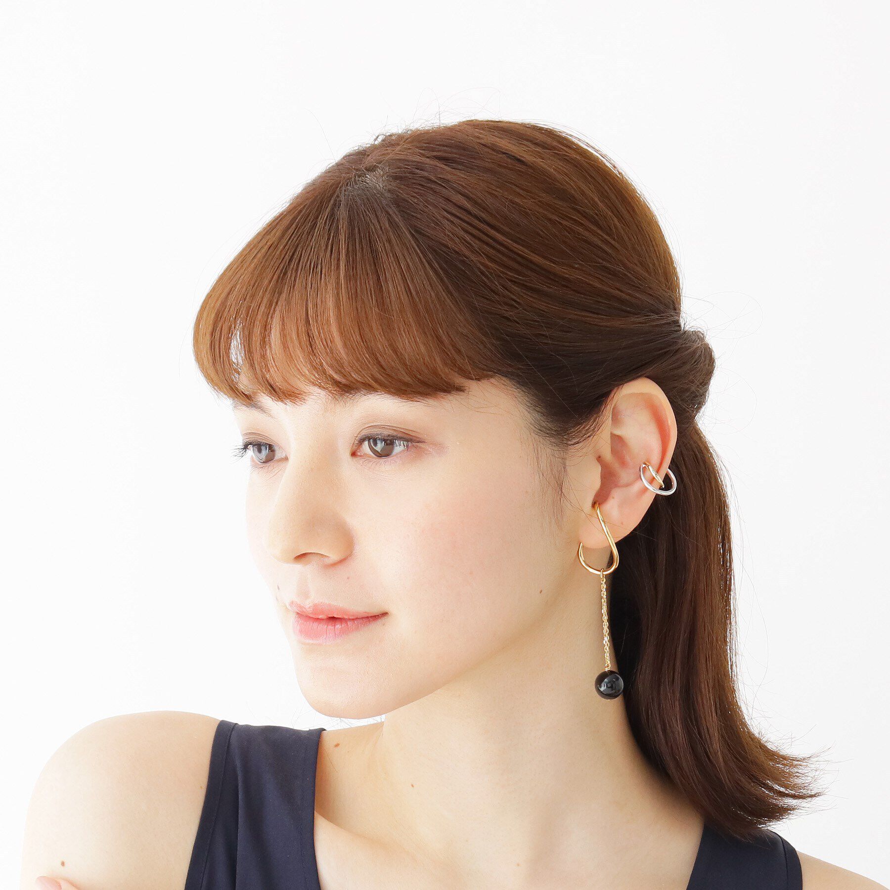 COCOSHNIK「シルバー ラップイヤーカフ（左耳用） GP」|イヤリング|